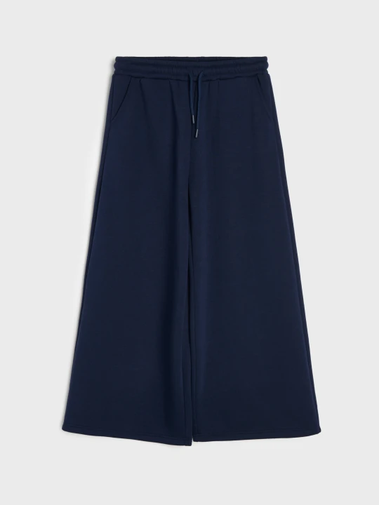 Zdjęcie produktu Sinsay - Spodnie dresowe wide leg - granatowy