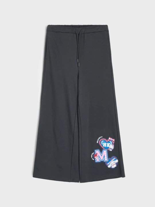 Zdjęcie produktu Sinsay - Spodnie dresowe wide leg Hello Kitty and Friends - szary