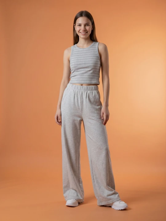 Zdjęcie produktu Sinsay - Spodnie dresowe wide leg - szary