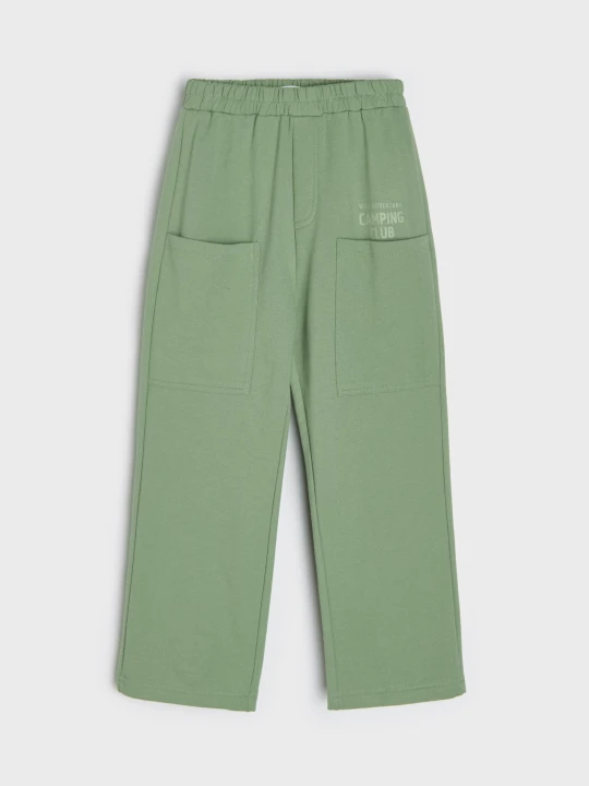 Zdjęcie produktu Sinsay - Spodnie dresowe wide leg - zielony