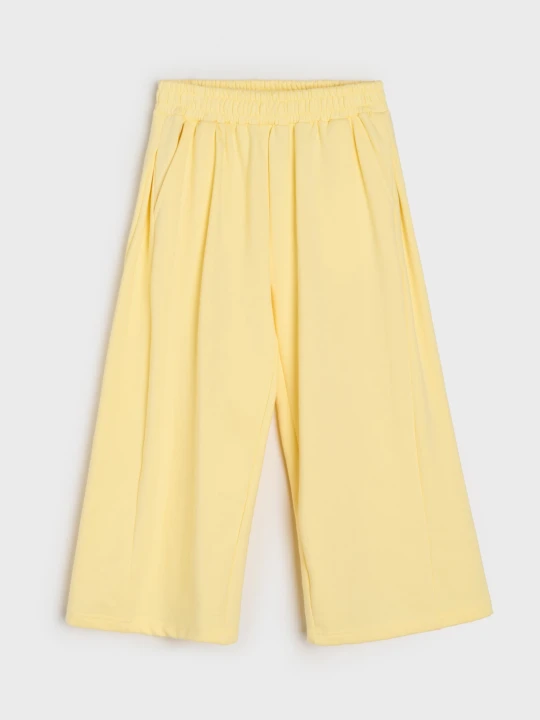 Zdjęcie produktu Sinsay - Spodnie dresowe wide leg - żółty