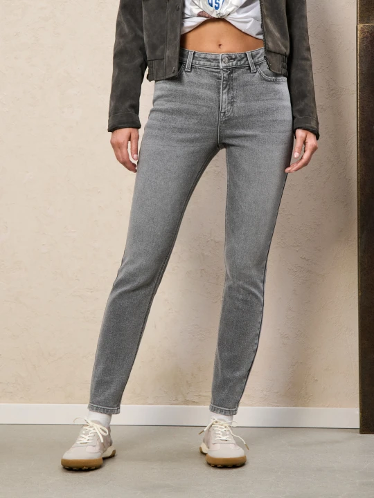 Zdjęcie produktu Sinsay - Spodnie jeansowe skinny - szary