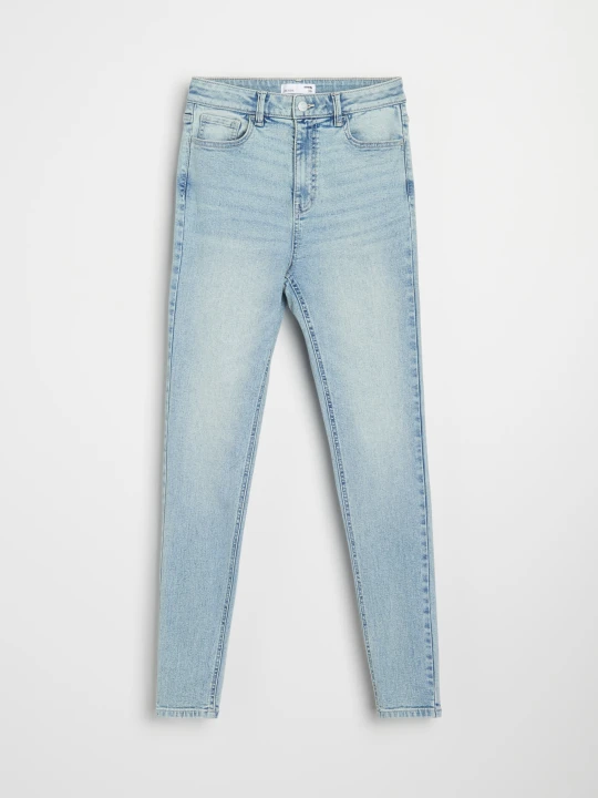 Zdjęcie produktu Sinsay - Spodnie jeansowe skinny - turkusowy