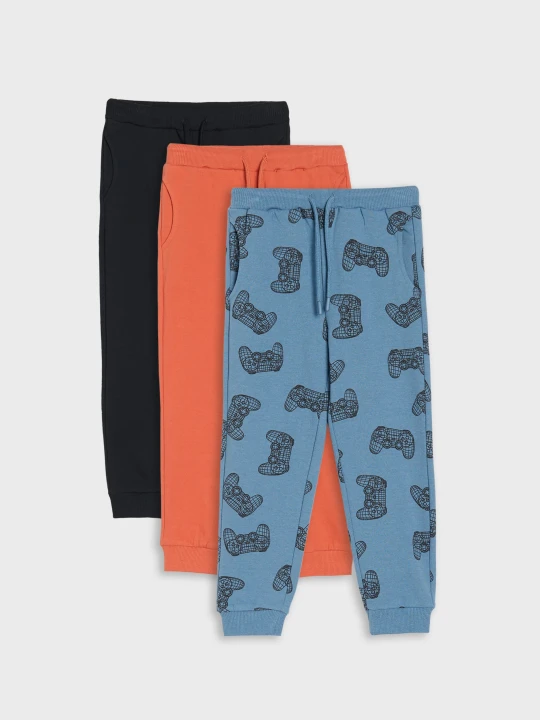 Zdjęcie produktu Sinsay - Spodnie jogger 3 pack - pomarańczowy