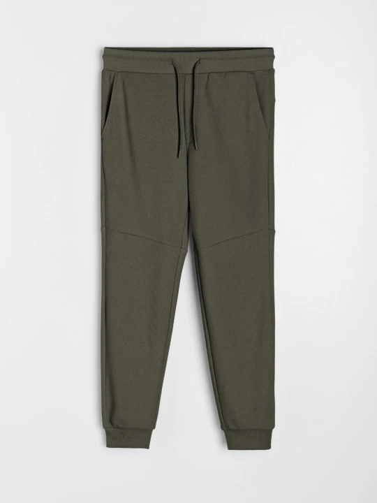 Zdjęcie produktu Sinsay - Spodnie jogger dresowe pique - khaki
