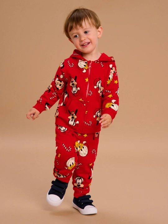 Zdjęcie produktu Sinsay - Spodnie jogger Mickey Mouse - czerwony