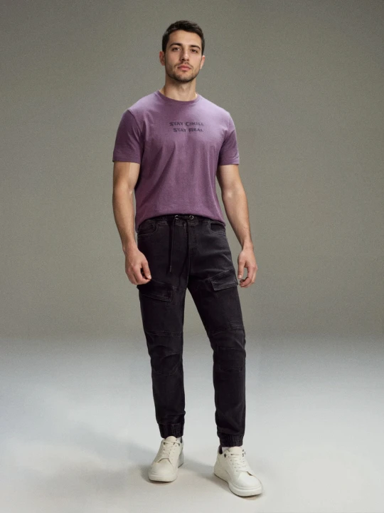 Zdjęcie produktu Sinsay - Spodnie jogger slim fit - czarny