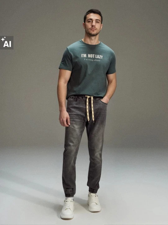 Zdjęcie produktu Sinsay - Spodnie jogger slim fit - szary