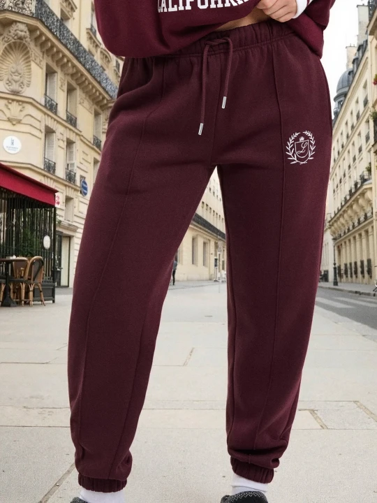 Zdjęcie produktu Sinsay - Spodnie jogger w stylu akademickim - bordowy