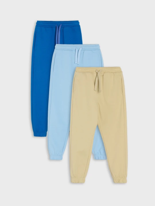 Zdjęcie produktu Sinsay - Spodnie jogger z bawełną 3 pack - wielobarwny