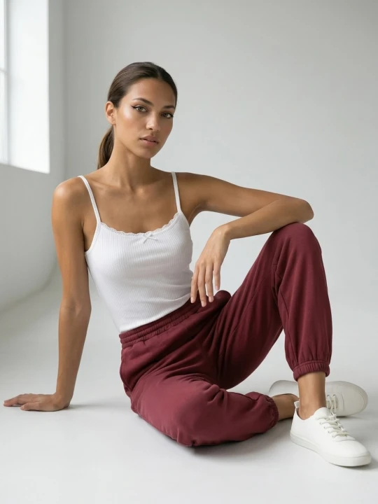 Zdjęcie produktu Sinsay - Spodnie jogger z domieszką wiskozy soft touch - pomarańczowy