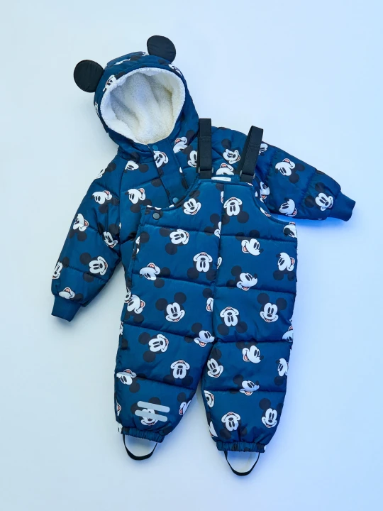 Zdjęcie produktu Sinsay - Spodnie narciarskie na szelkach Mickey Mouse - zielony