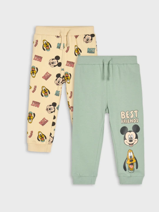 Zdjęcie produktu Sinsay - Spodnie polarowe jogger 2 pack Mickey Mouse - zielony