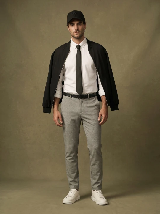 Zdjęcie produktu Sinsay - Spodnie slim fit z domieszką wiskozy - szary