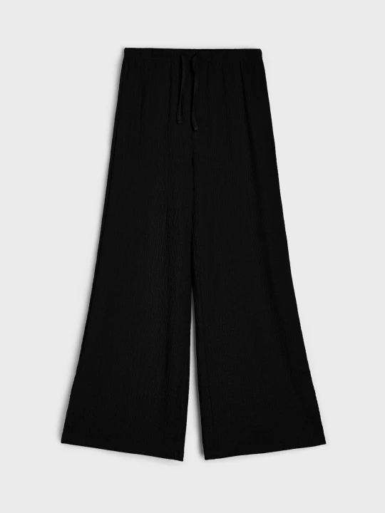 Zdjęcie produktu Sinsay - Spodnie wide leg - czarny