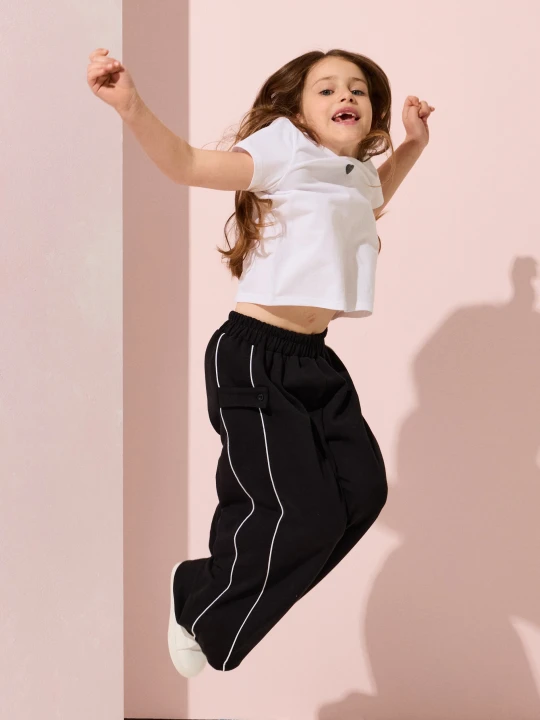 Zdjęcie produktu Sinsay - Spodnie wide leg z dzianiny interlock - czarny