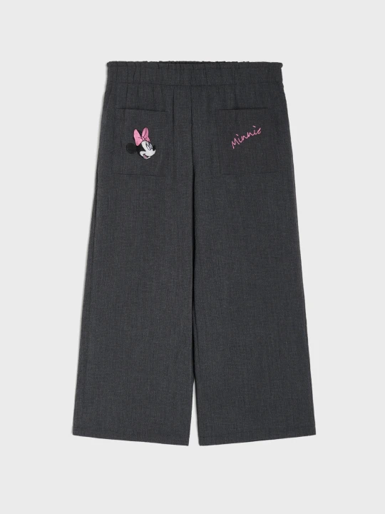 Zdjęcie produktu Sinsay - Spodnie wide leg z haftem Minnie Mouse - wielobarwny