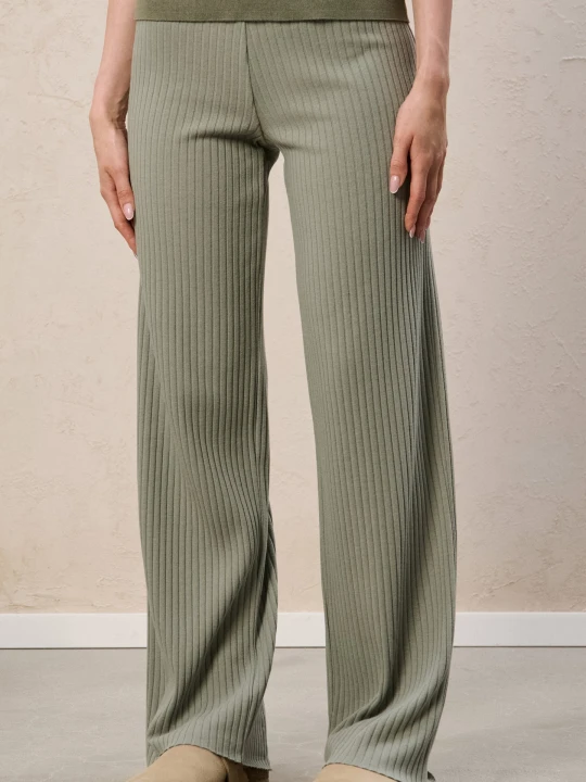 Zdjęcie produktu Sinsay - Spodnie wide leg - zielony