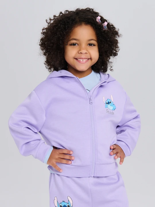 Zdjęcie produktu Sinsay - Sportowa bluza hoodie z cienkiej pianki Stitch - fioletowy