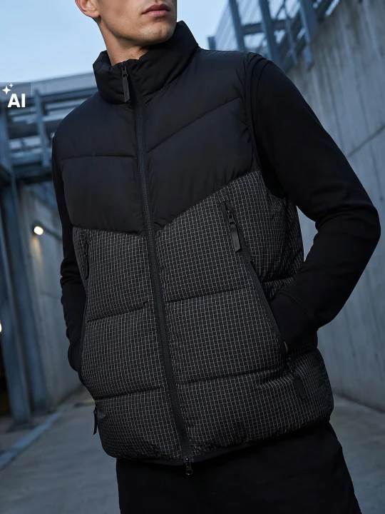 Zdjęcie produktu Sinsay - Sportowa woodoodporna kamizelka puffer - czarny