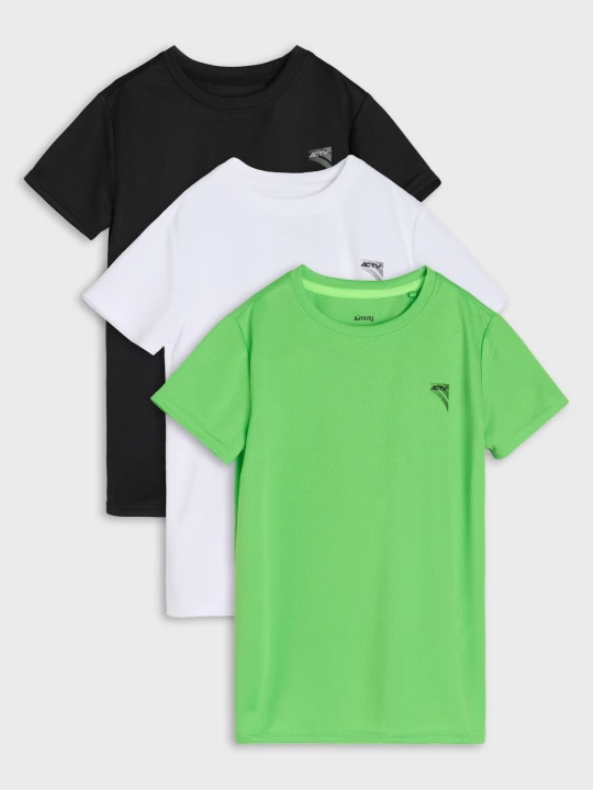 Zdjęcie produktu Sinsay - Sportowe koszulki 3 pack Active - czarny