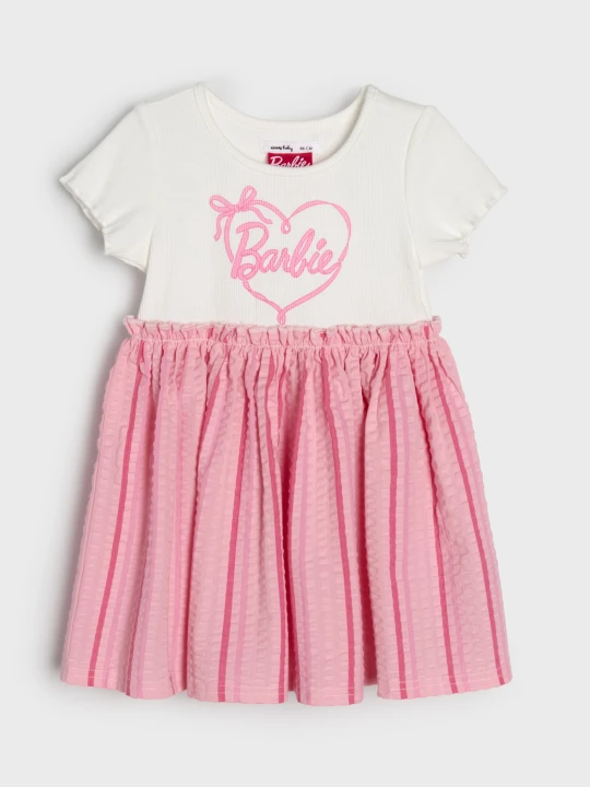 Zdjęcie produktu Sinsay - Sukienka babydoll Barbie - różowy