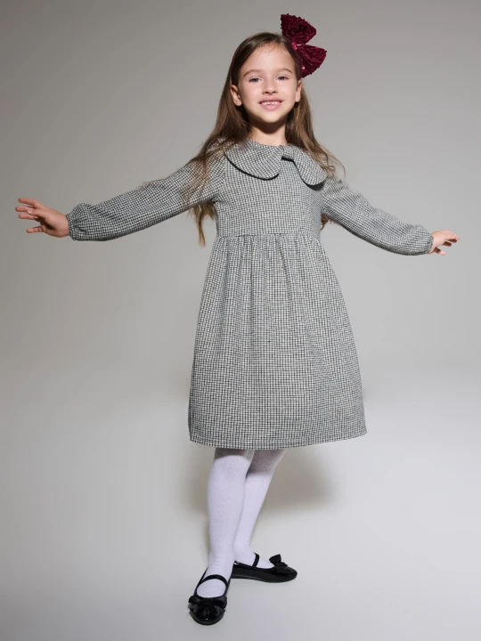 Zdjęcie produktu Sinsay - Sukienka babydoll w kratę - szary