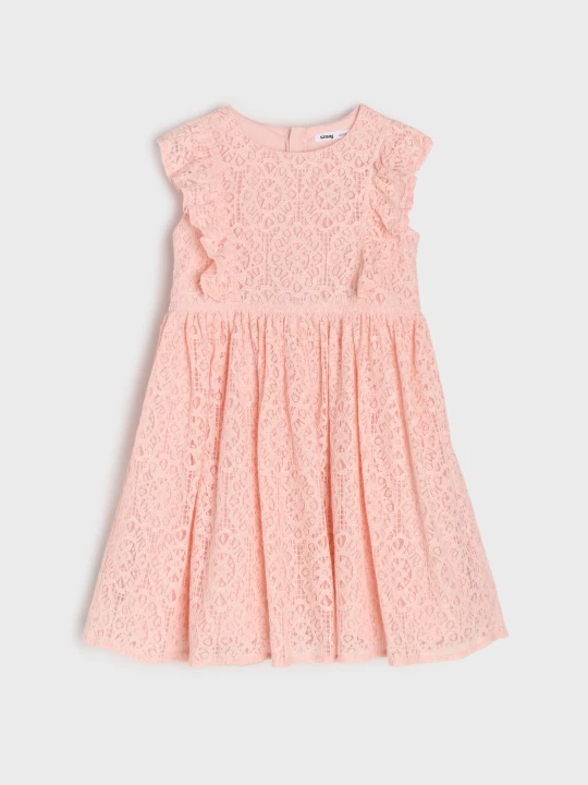 Zdjęcie produktu Sinsay - Sukienka babydoll z ozdobnymi falbankami - różowy