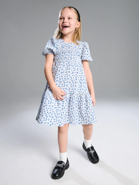Zdjęcie produktu Sinsay - Sukienka babydoll ze wzorem - wielobarwny
