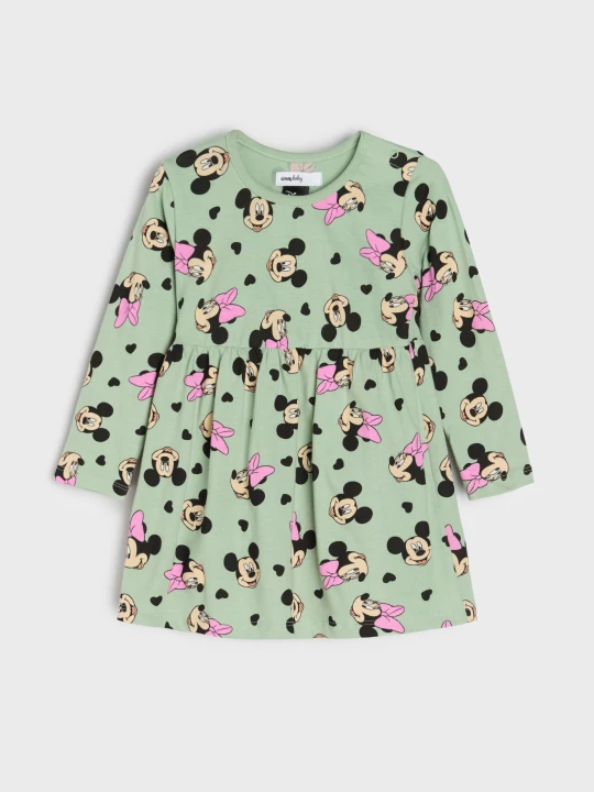 Zdjęcie produktu Sinsay - Sukienka dresowa ze wzorem Minnie Mouse - zielony