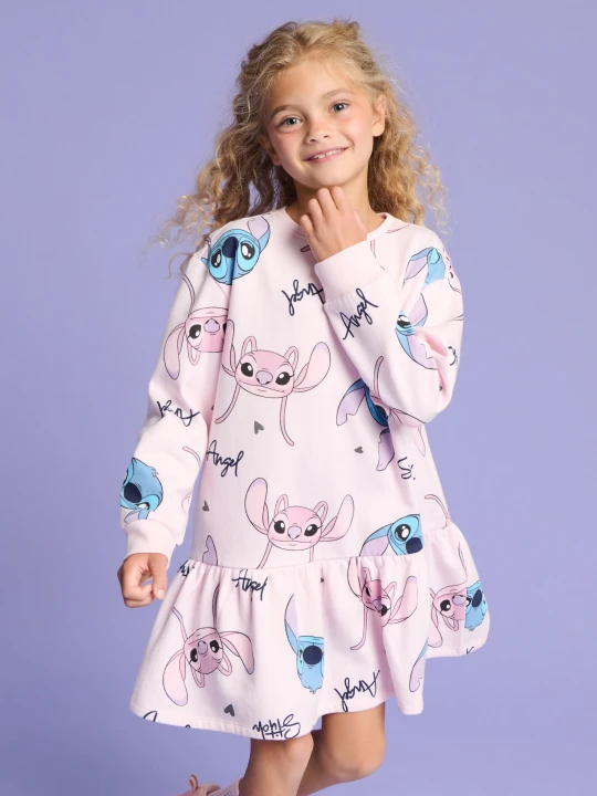 Zdjęcie produktu Sinsay - Bawełniana sukienka Lilo & Stitch - różowy