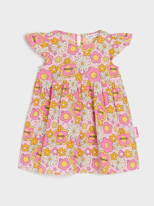 Zdjęcie produktu Sinsay - Sukienka we wzór kwiatowy Barbie - różowy