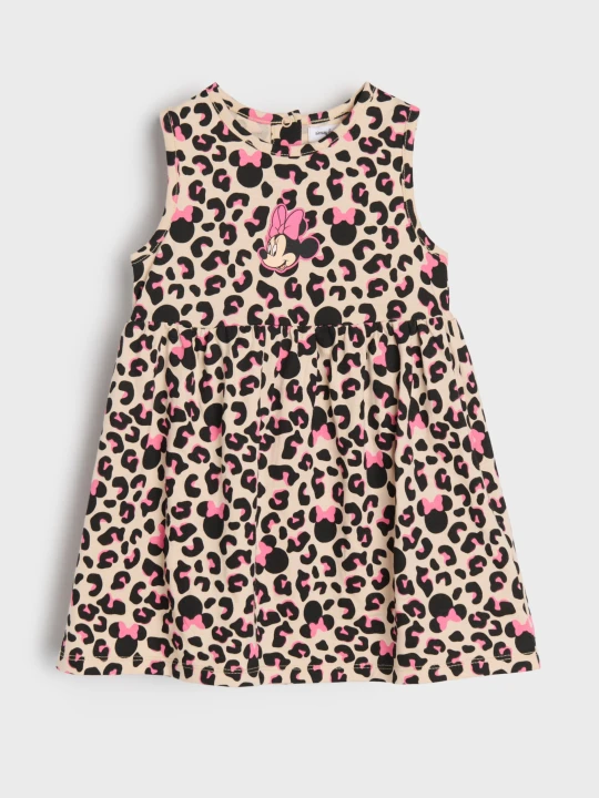 Zdjęcie produktu Sinsay - Sukienka z motywem panterki Minnie Mouse - beżowy
