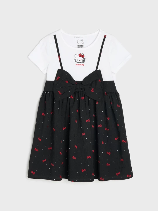 Zdjęcie produktu Sinsay - Sukienka z ozdobną kokardą i nadrukiem Hello Kitty - wielobarwny