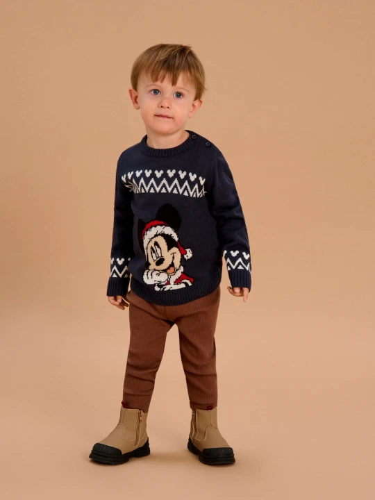 Zdjęcie produktu Sinsay - Sweter Mickey Mouse - granatowy