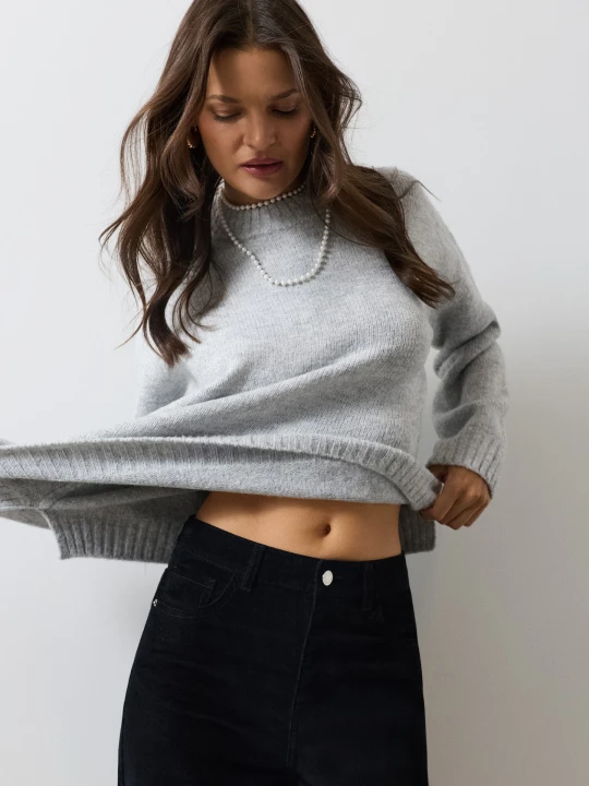 Zdjęcie produktu Sinsay - Sweter oversize z długim rękawem - szary