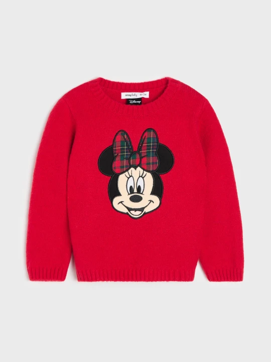 Zdjęcie produktu Sinsay - Sweter z haftem Minnie Mouse - czerwony