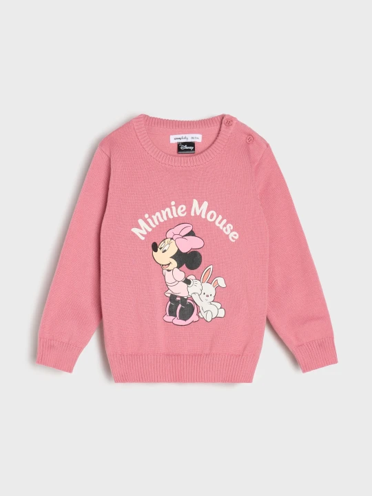 Zdjęcie produktu Sinsay - Sweter z nadrukiem Minnie Mouse - różowy