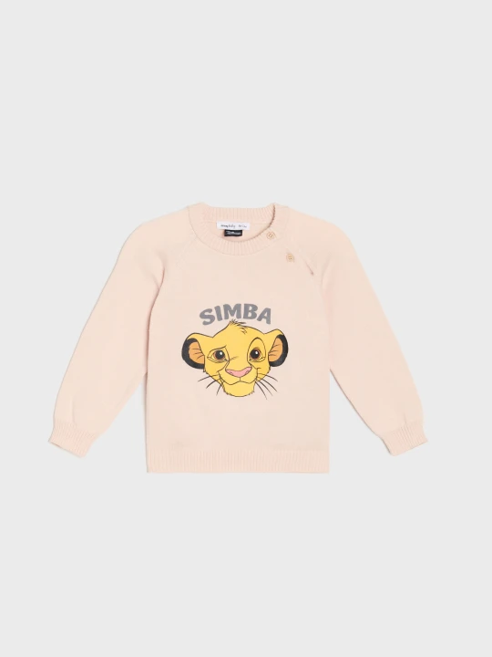 Zdjęcie produktu Sinsay - Sweter z nadrukiem The Lion King - kremowy