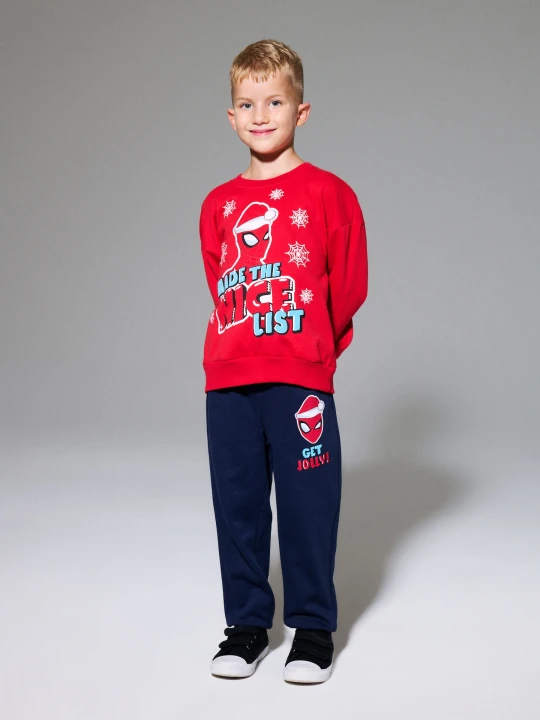 Zdjęcie produktu Sinsay - Świąteczny komplet dresowy bluza i spodnie Spider-Man - czerwony