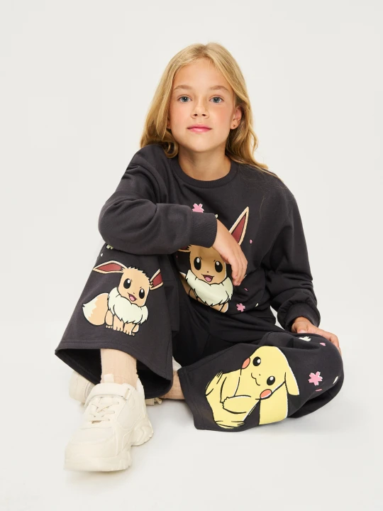 Zdjęcie produktu Sinsay - Szerokie spodnie Pokemon - szary
