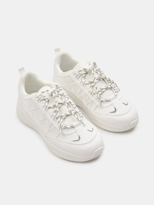 Zdjęcie produktu Sinsay - Sznurowane sneakersy ze ściągaczem - biały