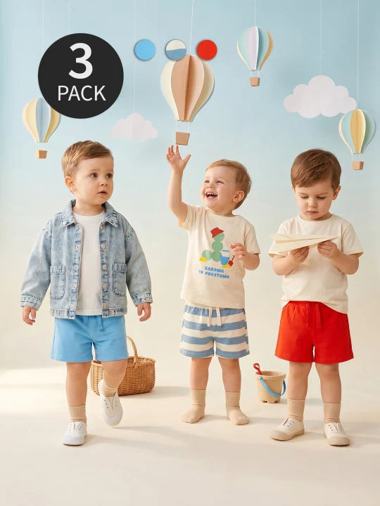 Zdjęcie produktu Sinsay - Szorty dresowe 3 pack - szary