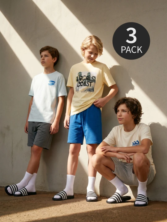 Zdjęcie produktu Sinsay - Szorty dresowe 3 pack - wielobarwny