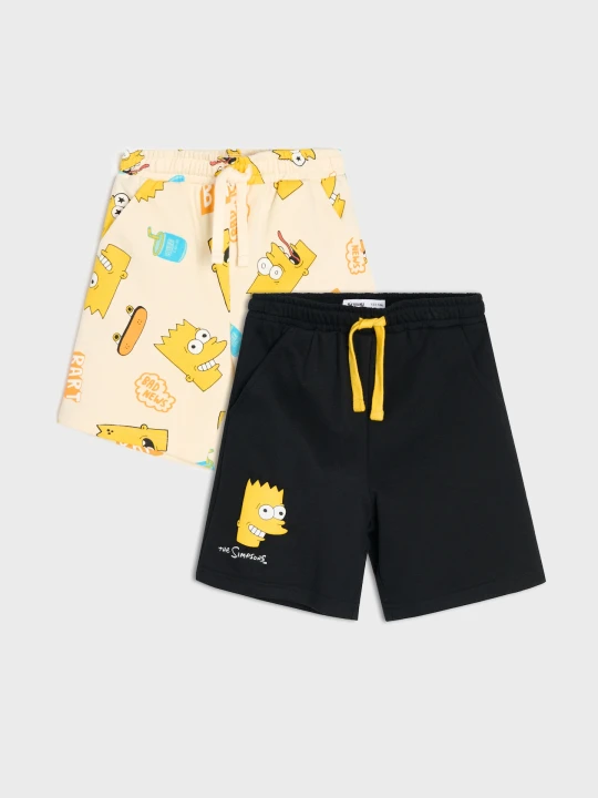 Zdjęcie produktu Sinsay - Szorty dresowe z nadrukiem 2 pack The Simpsons - wielobarwny