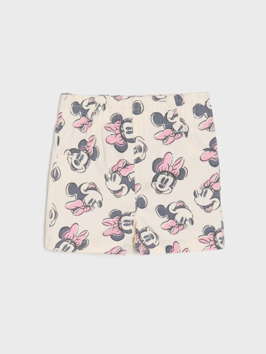 Zdjęcie produktu Sinsay - Szorty jeansowe Minnie Mouse - kremowy