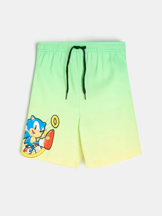 Zdjęcie produktu Sinsay - Szorty plażowe Sonic the Hedgehog - zielony
