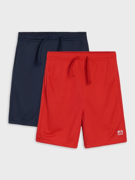 Zdjęcie produktu Sinsay - Szorty sportowe z odblaskowym nadrukiem Active 2 pack - granatowy