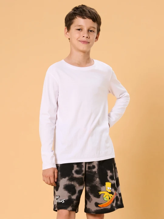 Zdjęcie produktu Sinsay - Szorty tie-dye The Simpsons - szary