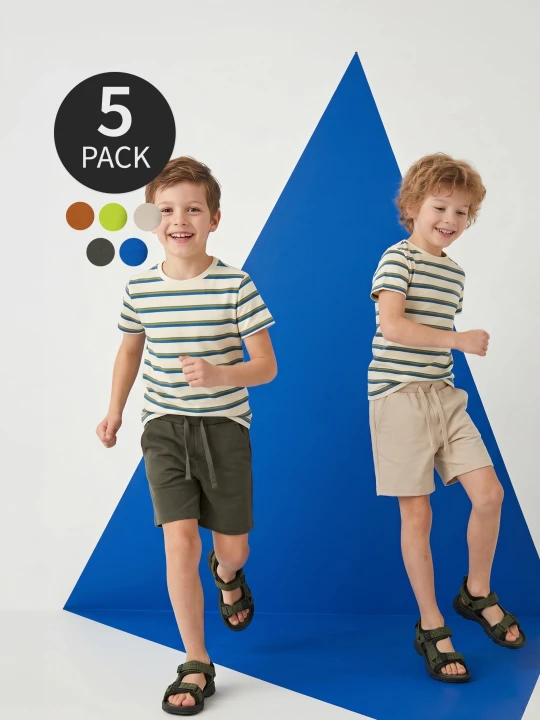 Zdjęcie produktu Sinsay - Szorty z dzianiny terry 5 pack - zielony